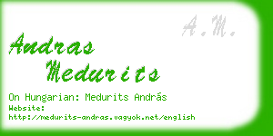 andras medurits business card